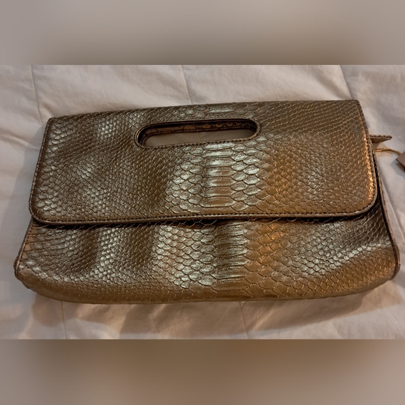 Handbags - New With Tags Francesca's Elegant Gold Clutch Bag